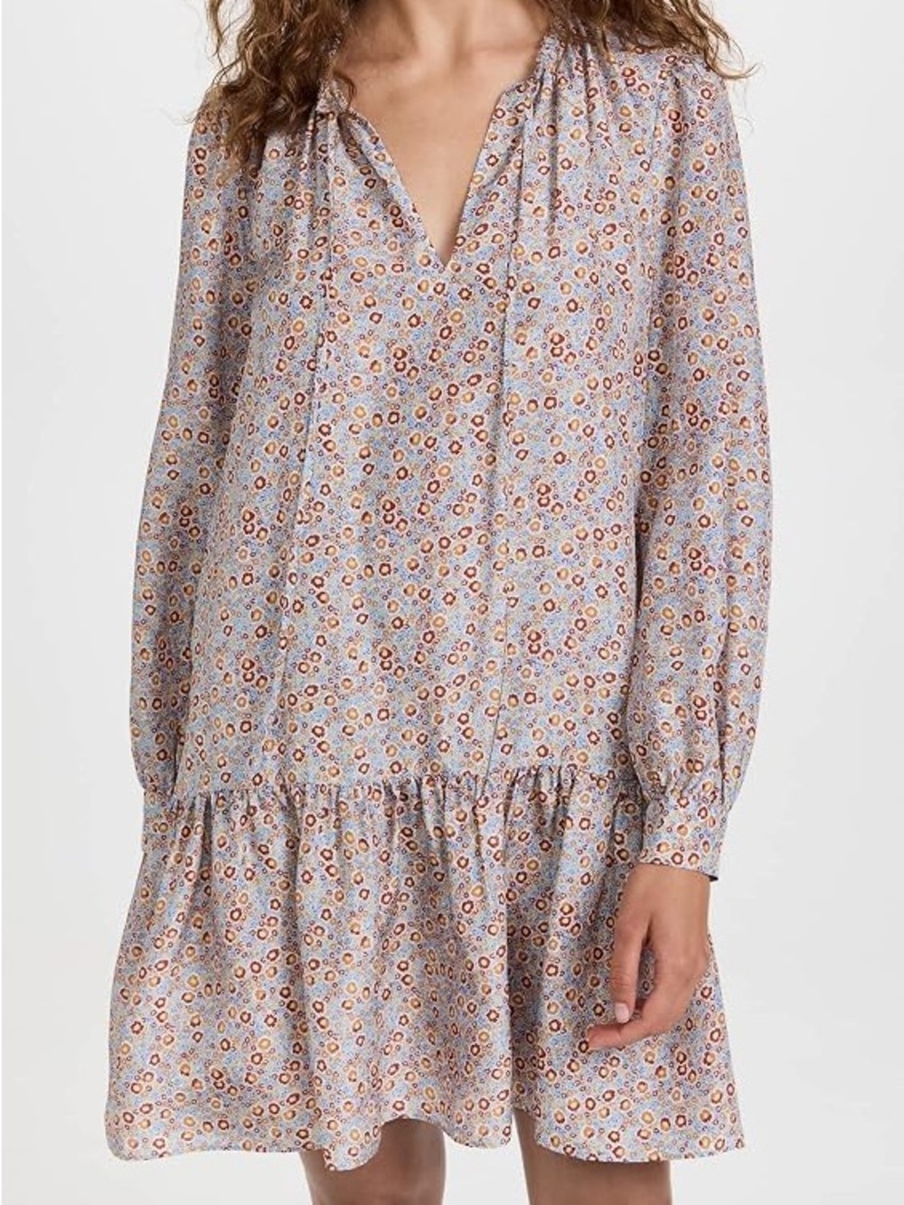 Rebecca Taylor Violet Fleur Belted Silk Dress Medium